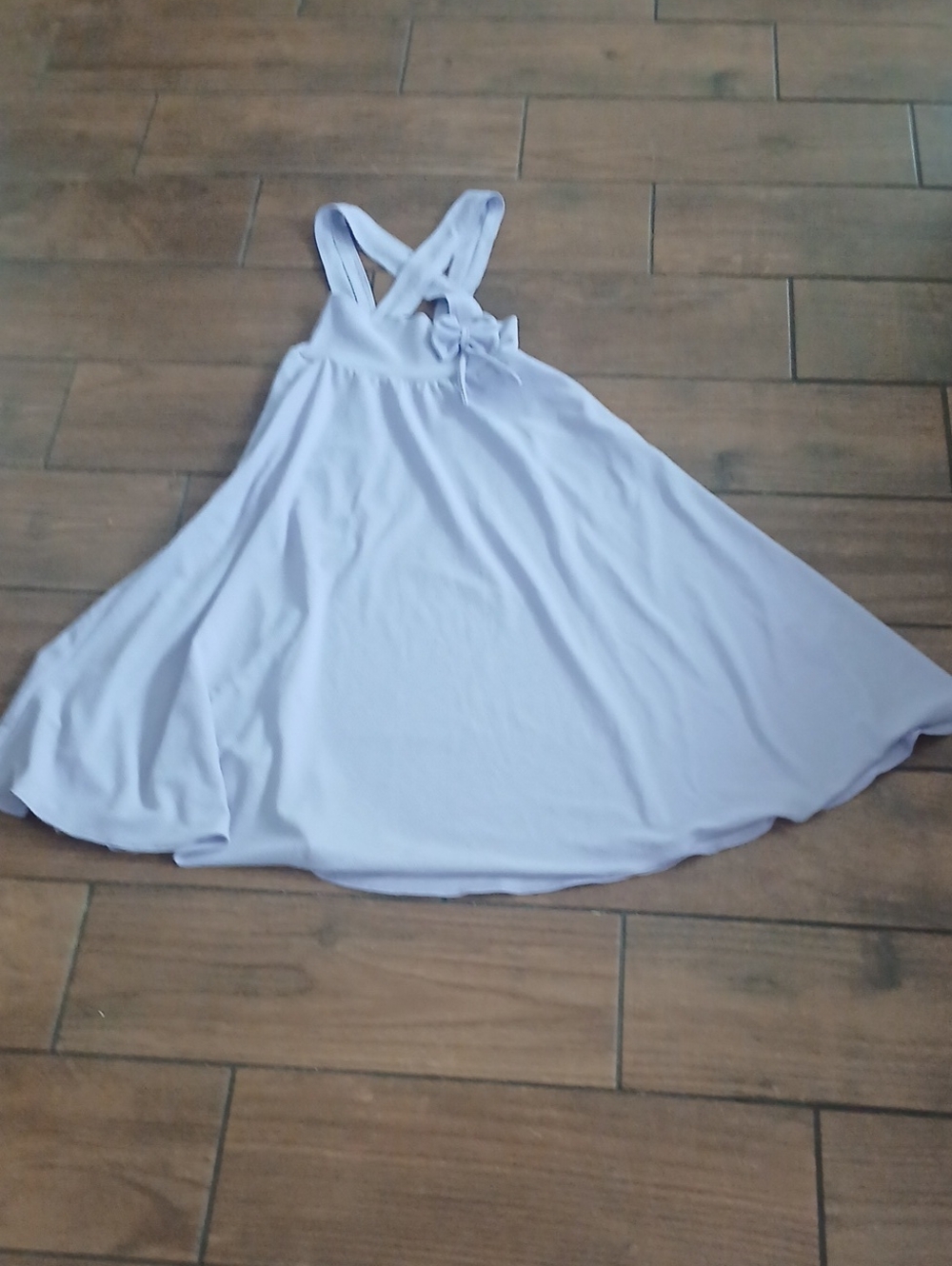 Lavender Crossback Overall Dress